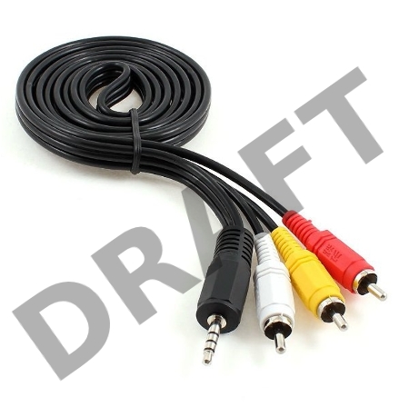 Кабель аудио/видео Cablexpert CCA-4P2R-2M, джек3.5 4pin папа->3х RCA папа, 2м, черный