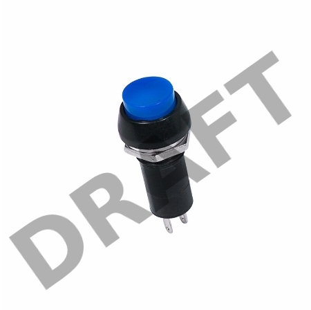 Выключатель-кнопка  250V 1А (2с) ON-OFF  синяя  REXANT
