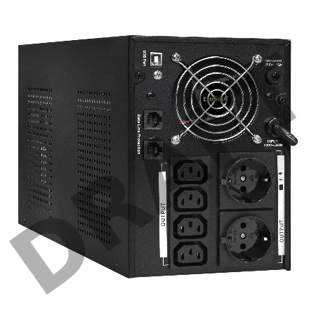 Источник бесперебойного питания  ExeGate EX292615RUS SpecialPro UNB-3000.LED.AVR.2SH.4C13.RJ.USB <3000VA/1800W,LED, AVR,2*Schuko+4*C13,RJ45/11,USB, металлический корпус, Black>