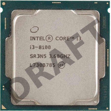 Процессор Intel Core i3 8100 Soc-1151v2 (3.6GHz/Intel UHD Graphics 630) OEM