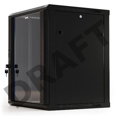 [Монтажный шкаф] Hyperline TWB-1266-GP-RAL9004 Шкаф настенный 19-дюймовый (19