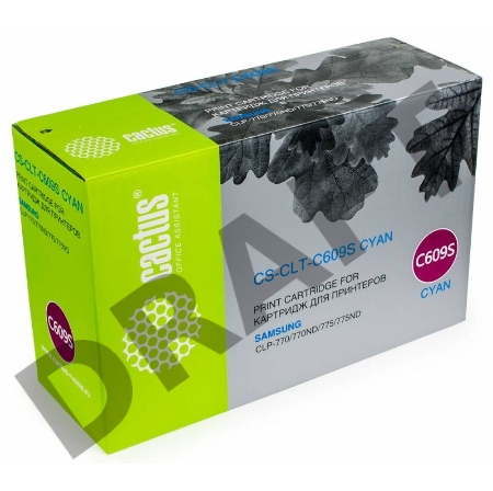 Тонер Картридж Cactus CS-CLT-C609S голубой для Samsung CLP 770/770ND/775/775ND  (7000стр.)