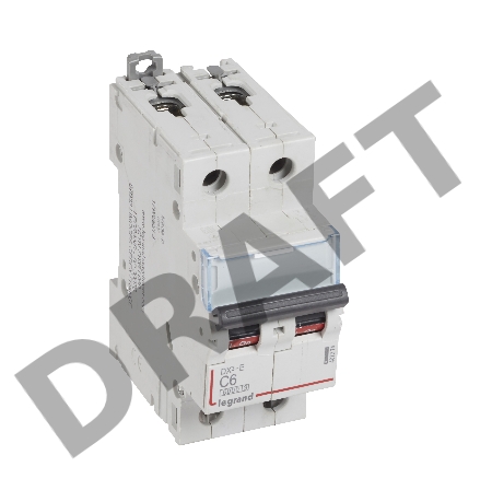 Выключатель автоматический модульный 2п C 6А 6кА DX3-E Leg 407274