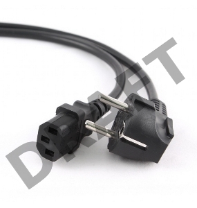 Кабель питания Cablexpert PC-186-10, 3.0м, Schuko- C13, 6А, черный, с заземлением
