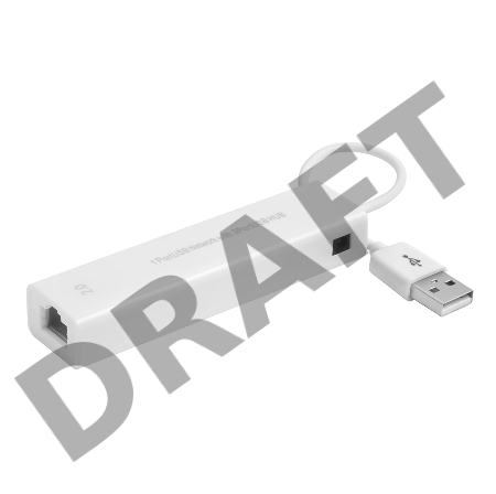 Хаб Greenconnect USB 2.0 Хаб на 3 порта + 10/100Mbps Ethernet Network (GCR-AP03)