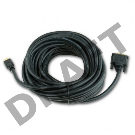 Кабель HDMI-DVI Gembird, 7.5м, 19M/19M, single link, черный, позол.разъемы,экран CC-HDMI-DVI-7.5MC