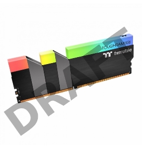 Оперативная память Thermaltake 16GB DDR4 4000 DIMM TOUGHRAM RGB Black Gaming Memory Non-ECC, CL19, 1.35V, Heat Shield, XMP 2.0, Kit (2x8GB), RTL