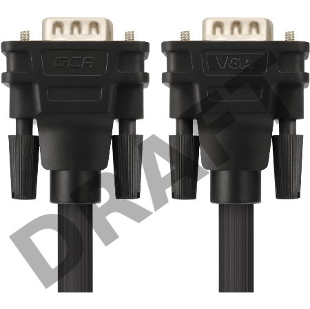 Кабель Greenconnect SVGA 15.0м чёрный, позолоченные контакты, ферритовые кольца, OD8.0mm. 15M / 15M Premium GCR-VM2VM2-15.0m, 28/28 AWG, двойной экран Greenconnect Кабель SVGA 15.0м чёрный, позолоченные контакты, ферритовые кольца, OD8.0mm. 15M / 15M Prem