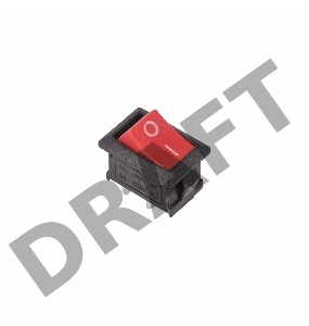 Выключатель клавишный 250V 6А (2с) ON-OFF красный  Mini  (RWB-201, SC-768)  REXANT