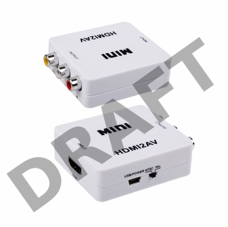 Конвертер HDMI на 3 RCA, пластик, белый  REXANT