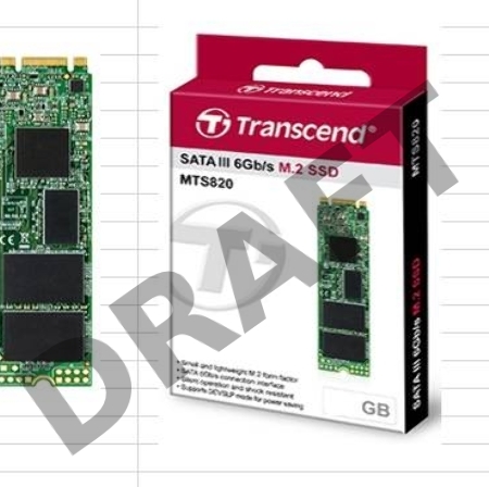 Твердотельный диск 480GB Transcend MTS820, 3D NAND, M.2, SATA III [R/W - 560/520 MB/s]