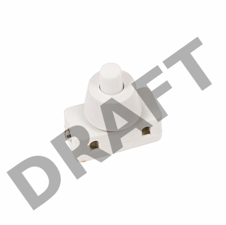 Выключатель-кнопка 250V 2А (2с) ON-OFF  белый (для настольной лампы)  REXANT