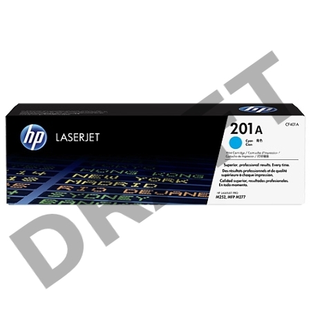 Тонер Картридж HP 201A CF401A голубой для HP CLJ Pro M252/M277 (1400стр.)