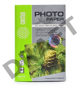 Фотобумага Cactus CS-MA6230500 матовая A6 230 г/м2 500 листов