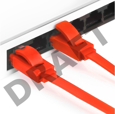 Патч-корд Greenconnect плоский прямой PROF  1.5m UTP медь, кат.6, красный, позолоченные контакты, 30 AWG, Premium ethernet high speed 10 Гбит/с, RJ45, T568B (GCR-LNC624-1.5m)