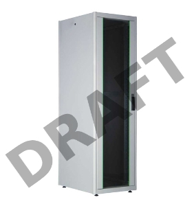 Шкаф серверный Lande DYNAmic Basic (LN-DB22U6080-LG-BAAA) напольный 22U 600x800мм пер.дв.стекл задн.дв.стал.лист направл.под закл.гайки 600кг серый IP20 сталь