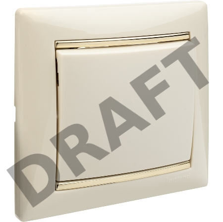 Рамка 1п Сл.кость/Зол. Valena 