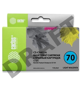 Картридж струйный Cactus CS-C9455A светло-пурпурный для №70 HP Designjet Z3100 (130ml)