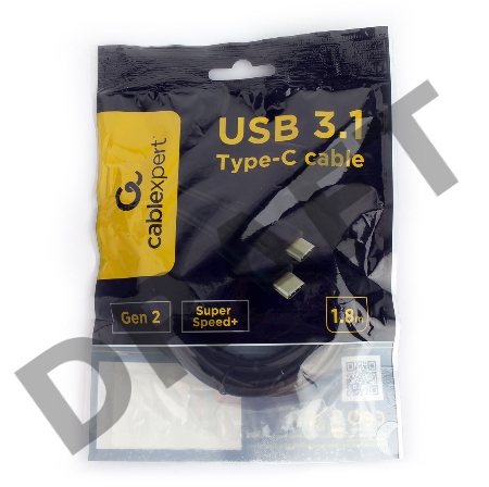 Кабель USB Cablexpert CCP-USB-CMCM2-1.8M, USB3.1 Type-C/Type-C, Gen.2, 10Gbit/s, 5A, 1.8м, пакет