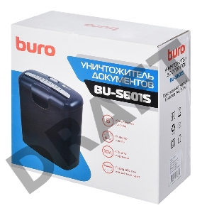 Шредер Buro Home BU-S601S (секр.Р-1)/ленты/6лист./10лтр./пл.карты