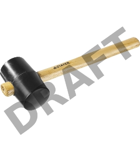 Чёрная резиновая киянка STAYER 20505-65 450г с деревянной рукояткой