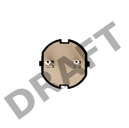 Вилка прямая без з/к 6А черная REXANT