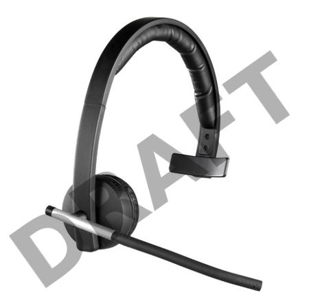 Наушники с микрофоном Logitech Wireless Headset Mono H820e (981-000512) черный беспроводные моно