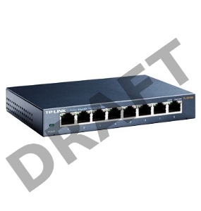 Коммутатор TP-Link SMB TL-SG108 8-port Desktop Gigabit Switch, 8 10/100/1000M RJ45 ports,metal case