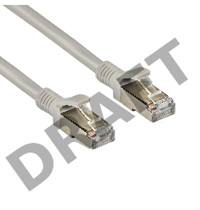 Патч-корд Exegate FTP-RJ45-RJ45-C5e-CU-10M-GY, FTP, cat.5e, 10м, медь, серый