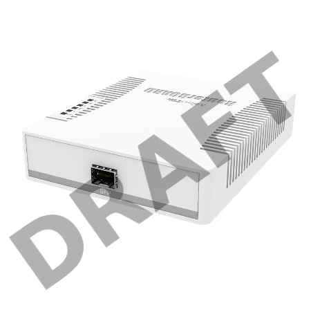 Сетевой коммутатор  MikroTik RB260GS RouterBOARD 260GS 5-port Gigabit smart switch with SFP cage, SwOS, plastic case, PSU