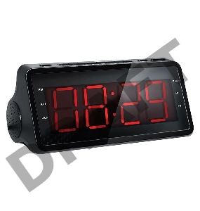 Радиобудильник Hyundai H-RCL140 черный LED подсв:красная часы:цифровые AM/FM