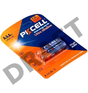 Щелочной/алкалиновый элемент питания PKCELL LR03-2B тип - AAА 2 шт в блистере