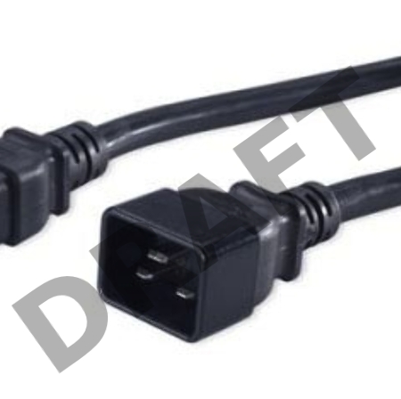 Кабель Hyperline PWC-IEC19-IEC20-3.0-BK Кабель питания IEC 320 C19 - IEC 320 C20 (3x1.5), 3 м