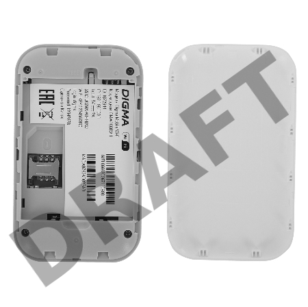 Модем 3G/4G Digma Mobile WiFi DMW1880 USB Wi-Fi Firewall +Router внешний белый