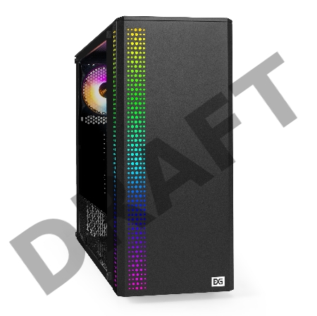 Корпус Miditower Exegate EX294389RUS Mistery Z4 Grey (ATX, без БП, 2*USB+1*USB3.0, HD аудио, серый, вент. 12 см с RGB подсветкой, пылевые фильтры, боковая панель - закаленное стекло)