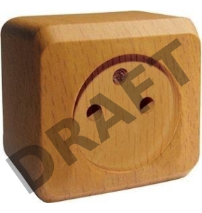 Розетка 1-м ОП Этюд Дача 16А IP20 без заземл. бук SchE PA16-001T