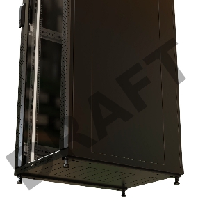 Шкаф серверный WRline (WR-TT-3261-AS-RAL9004) напольный 32U 600x1000мм пер.дв.стекл задн.дв.стал.лист 2 бок.пан. 800кг черный 910мм 1610мм IP20 сталь