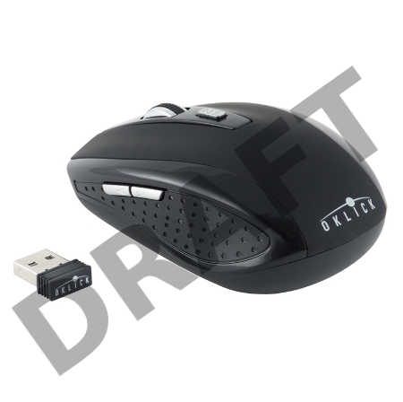 Мышь Oklick 455MW черный оптическая (1600dpi) беспроводная USB (5but)