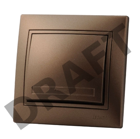 Выключатель 1-кл. СП Мира 10А IP20 свет. корич. перламутр LEZARD 701-3131-100