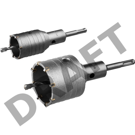 Набор коронок ЗУБР 29185-H2-1  по бетону с оснасткой d = 50 68мм кейс профессионал