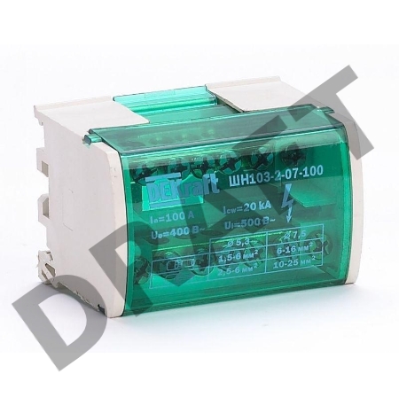 Кросс-модуль на DIN-рейку 2х7 групп 100А ШН-103 DEKraft 32015DEK