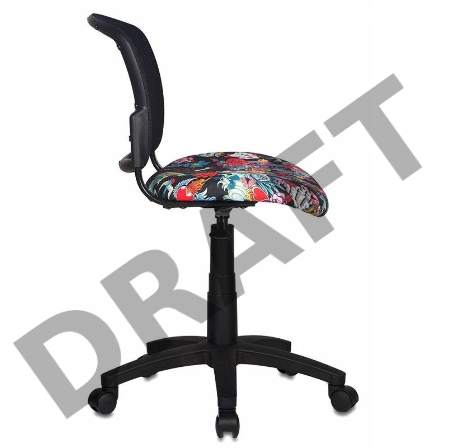 Кресло Бюрократ CH-296NX/TATTOO спинка сетка черный сиденье черный черепа Tattoo