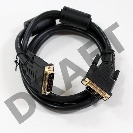 Кабель DVI 1.8м VCOM DVI-DVI Dual Link 25M-25M, 2 фильтра, VDV6300-1.8M