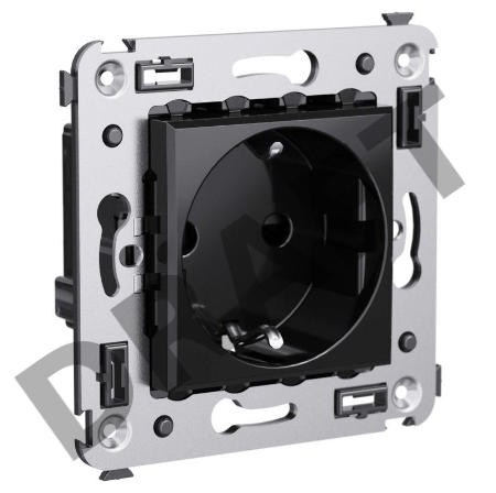 Розетка СП 3п 2P+E Avanti 