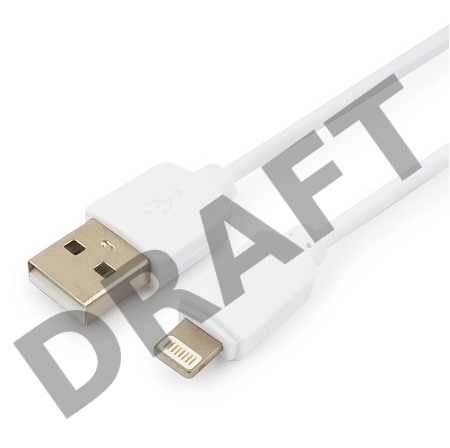 Кабель USB Гарнизон GCC-USB2-AP2-0.5M-W AM/Lightning, для iPhone5/6/7, IPod, IPad, 0.5м, белый, пакет