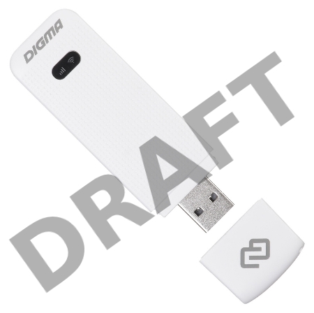 Модем 3G/4G Digma Dongle DW1961 USB Wi-Fi Firewall +Router внешний белый
