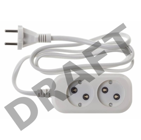 Сетевой удлинитель Buro BU-PSL2.1/W 1.5м (2 розетки) белый (пакет ПЭ)