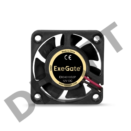 Вентилятор ExeGate EX04010S2P, 40x40x10 мм, подшипник скольжения, 2pin, 5500RPM, 22dBA