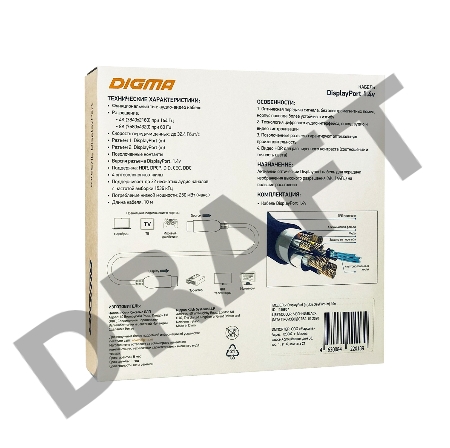 Кабель аудио-видео Digma 1.4v AOC DisplayPort (m)/DisplayPort (m) 10м. Позолоченные контакты черный (BHP DP 1.4-10)