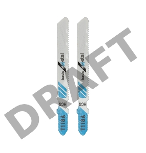 Пилка для электролобзика 75 мм 21 з/д 1,5-3 мм T118A (2 шт./уп.) (металл) Kranz